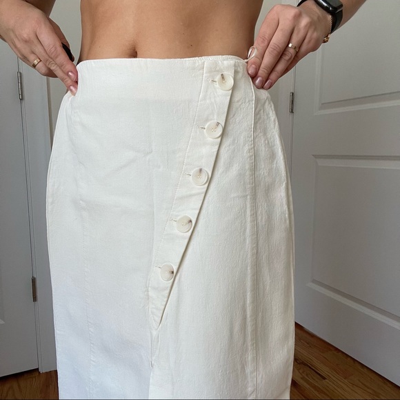 Double Slit button Front ZARA Midi Skirt - Picture 7 of 10